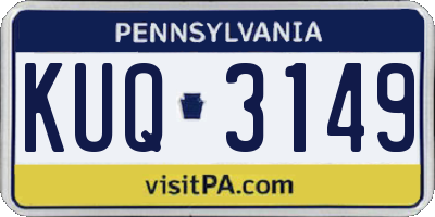PA license plate KUQ3149