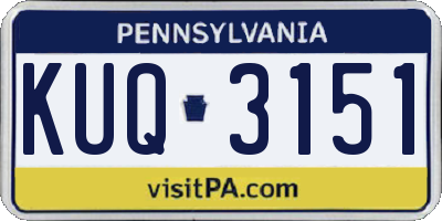 PA license plate KUQ3151