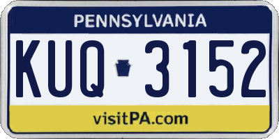 PA license plate KUQ3152