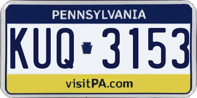 PA license plate KUQ3153