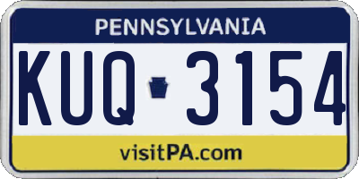 PA license plate KUQ3154