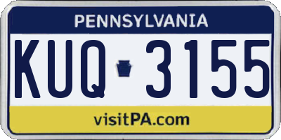 PA license plate KUQ3155