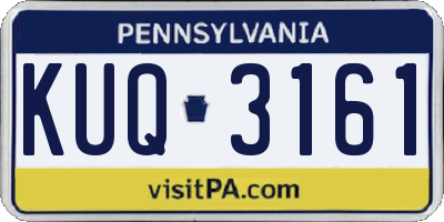 PA license plate KUQ3161