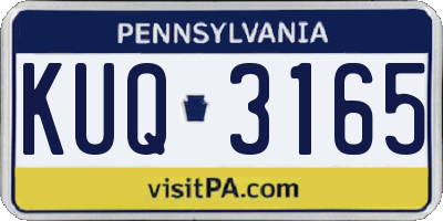 PA license plate KUQ3165