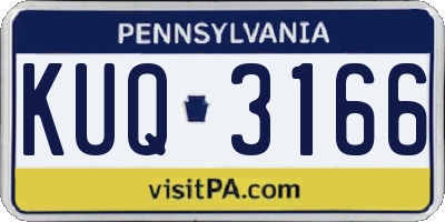 PA license plate KUQ3166