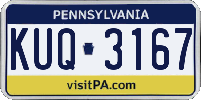 PA license plate KUQ3167