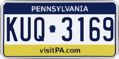 PA license plate KUQ3169