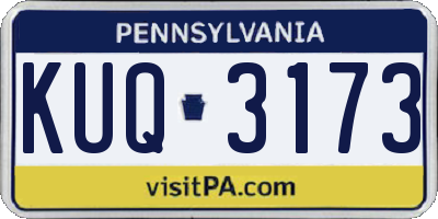 PA license plate KUQ3173