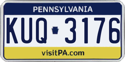 PA license plate KUQ3176