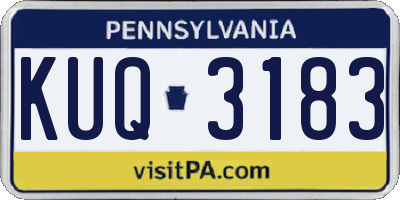 PA license plate KUQ3183