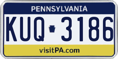 PA license plate KUQ3186