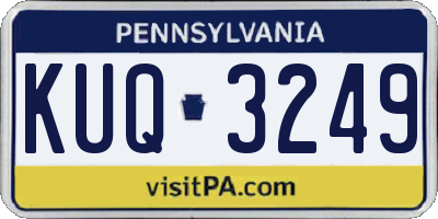 PA license plate KUQ3249