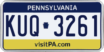 PA license plate KUQ3261