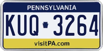 PA license plate KUQ3264