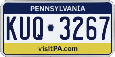 PA license plate KUQ3267