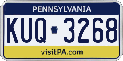 PA license plate KUQ3268