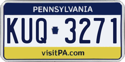PA license plate KUQ3271