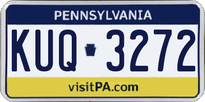 PA license plate KUQ3272