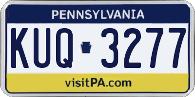 PA license plate KUQ3277