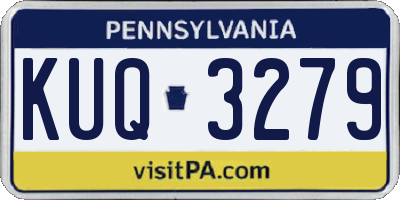 PA license plate KUQ3279