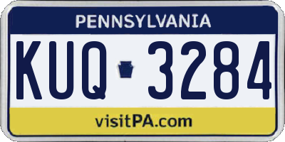 PA license plate KUQ3284