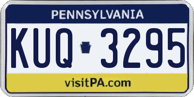 PA license plate KUQ3295