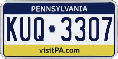 PA license plate KUQ3307