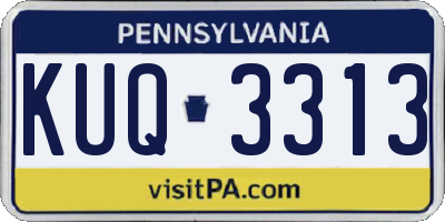 PA license plate KUQ3313