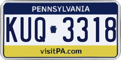 PA license plate KUQ3318