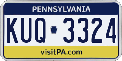 PA license plate KUQ3324