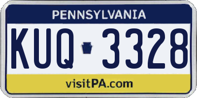 PA license plate KUQ3328