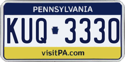 PA license plate KUQ3330