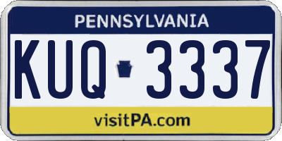 PA license plate KUQ3337
