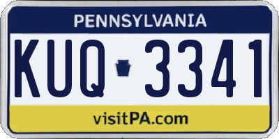 PA license plate KUQ3341