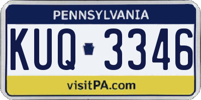 PA license plate KUQ3346