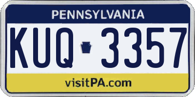 PA license plate KUQ3357
