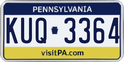 PA license plate KUQ3364