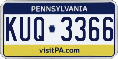 PA license plate KUQ3366