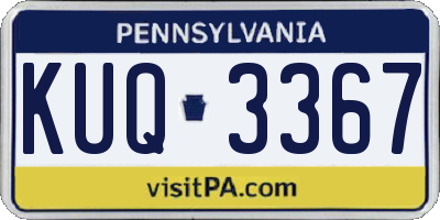 PA license plate KUQ3367