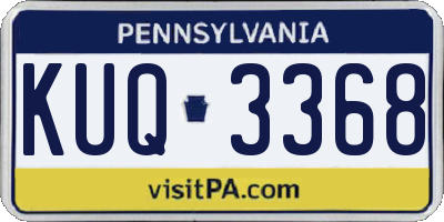 PA license plate KUQ3368