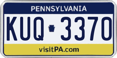 PA license plate KUQ3370