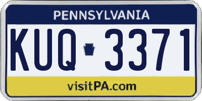 PA license plate KUQ3371