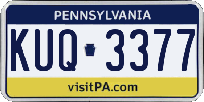 PA license plate KUQ3377