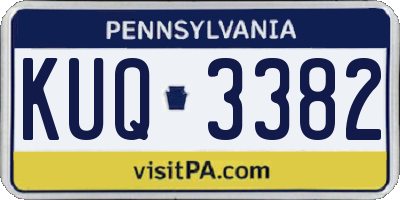PA license plate KUQ3382