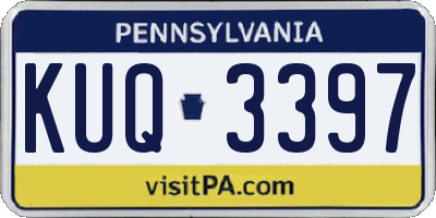 PA license plate KUQ3397