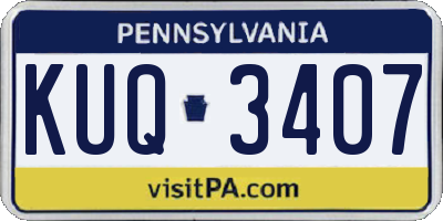 PA license plate KUQ3407