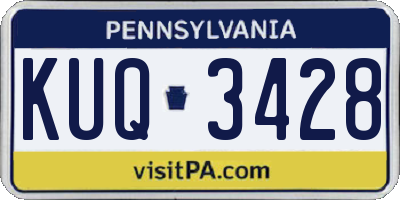 PA license plate KUQ3428