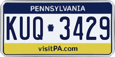 PA license plate KUQ3429