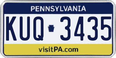 PA license plate KUQ3435