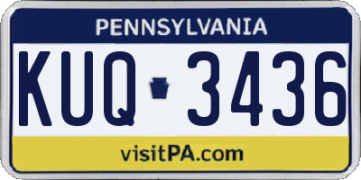 PA license plate KUQ3436